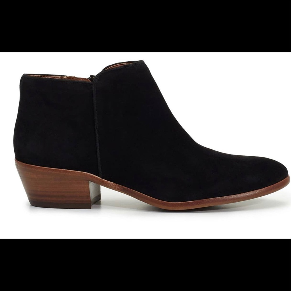 Sam Edelman Black Suede Petty Ankle Bootie